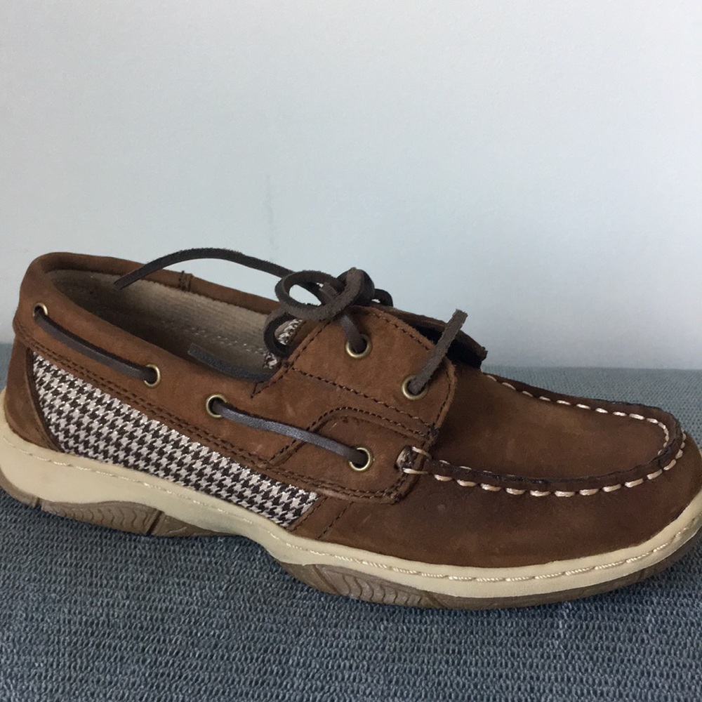 New Highland Creek Leather Boat Shoes Boys Size 3